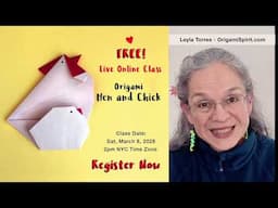Origami Mother Hen and Chick • Join our Live Session