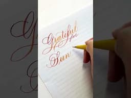 "Grateful for Sunshine" Blended Brush Pen Calligraphy Quote 💕