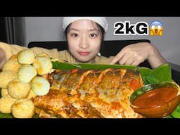 Oily Fatty Fish Mukbang | Crispy Pani Puri Ball |