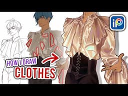 How I DRAW CLOTHES in IBISPAINT | Clothing Folds Study