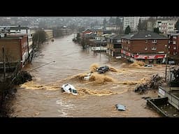 Extreme flood paralyze Aragon Spain!! Flood in Azuara and Letux Zaragoza, houses and cars destroyed