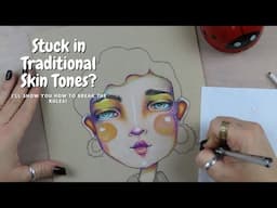 Break the Rules! Exploring Non-Traditional Skin Tones with Chalk Pastel Pencils #mixedmedia