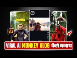 Monkey Vlog Ai Video Kaise Banaye | How To Make Monkey Vlog Ai Video | Monkey Vlog Ai Reels Tutorial