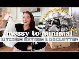 KITCHEN EXTREME DECLUTTER! | (so. much. STUFF!) | Chatty Messy To Minimal 2025!