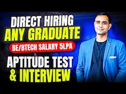 Off-campus direct hiring 2024-2025 | Any Graduate | BE/Btech | Salary 4.5LPA
