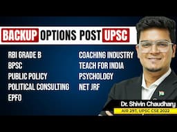 Life Beyond UPSC | Realistic and Rewarding Backup Options |