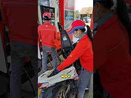Gas is $1 a Liter in Cambodia 🇰🇭 #shorts #cambodian