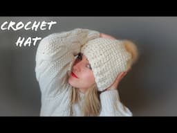 Left handed crochet winter hat for beginners