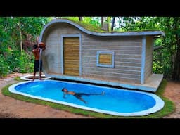 25 Days Building Jungle Villa With Swimming Pool And Dig Find Groundwater
