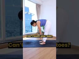 Can’t touch your toes in forward bends? #yogapostures #motivation