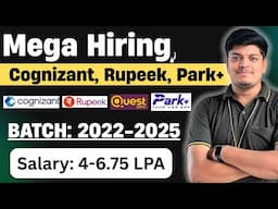 Cognizant GenC Mass Hiring | Rupeek, Park+, Quest Global Biggest Hiring | Off Campus Drive 2025-2022