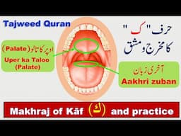 Kaf letter Arabic | How to pronounce letter Kaf (ك) in Arabic | Learn Tajweed for beginners
