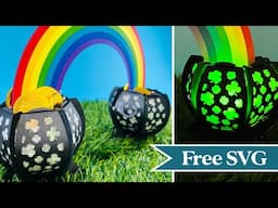 DIY Rainbow Craft 🌈 Shamrock Lantern for St Patrick's Day