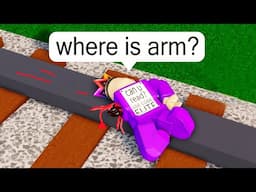 i Ragdoll into a MOVING TRAIN on Roblox