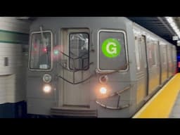 R68A (G) train arrives at Bedford-Nostrand Avenues