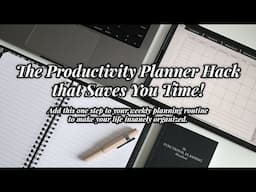 The Productivity Planner Hack that Saves You Time
