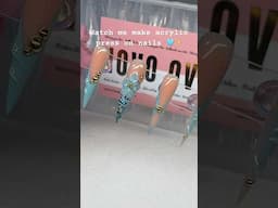 Watch me make acrylic press on nails 🩵 #acrylicnails #nailart #pressonnails