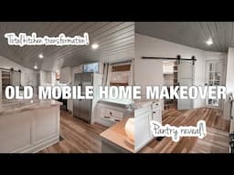 THE MOBILE HOME KITCHEN REMODEL IS COMPLETE! Old double wide trailer complete transformation!
