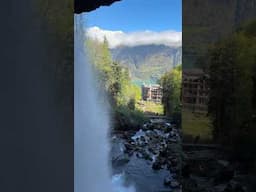 Powerful waterfall @brienzamsee #youtubeshorts #travel #switzerland #nature #waterfall
