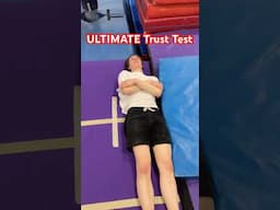 The ultimate trust test. Like this video if you'd try this! 🫣 #gym #fitness #gymnastics #stunt