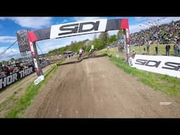 MXGP of Switzerland Romain Febvre pass Kevin Horgmo
