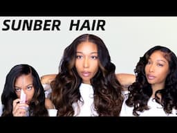 Salon Results 🔥✔️ 7*5 Bye Bye Knots Spring Ombre Color Fluffy Loose Wave Wig Install FT. SUNBER HAIR