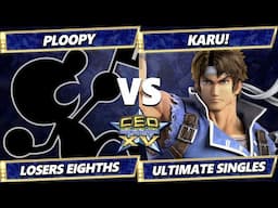CEO 2025 TOP 8 - Ploopy (Game & Watch) Vs. Karu! (Richter) Smash Ultimate - SSBU