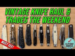Vintage Flea Market Pocket Knife Haul & Knife Trades