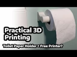 DIY 3D Printed Toilet Paper Holder | Model in the Description | Road to a Free Bambu Printer Ep.2