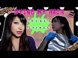 DYEING/CUTTING MY HAIR FOR THE FIRST TIME IN 4 YEARS... because I'm going through it lol