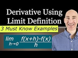 Find the Derivative Using the Limit Definition