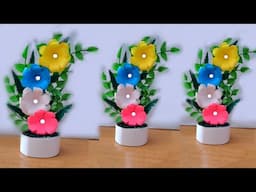 beautiful flower bouquet making with paper / diy flower bouquet