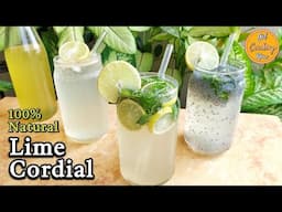 Easy Lime Cordial Recipe | Summer Drink Recipes | Virgin Mojito | Falooda Seeds Cooler | Lemonade