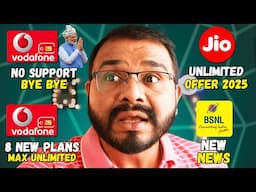 Final Announcement from Govt on VI EXIT, Jio Unlimited 2025 Plan, 8 New Plan || Telco News 8th June