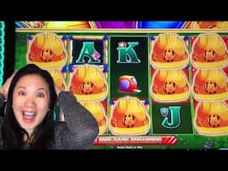 Watch Catherine's Huge Win on Huff N' Even More Puff Slot Machine!