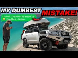 DON'T make this Rookie Error & Destroy your Engine / 4x4 offgrid beach camping Ningaloo EP1