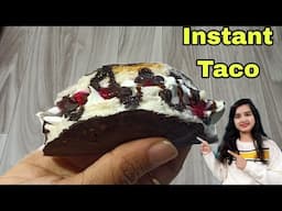 Instant Taco Cake | Viral Trending Taco Cake without Fire, Egg | Chocolate Strawberry Taco Cake