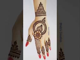 Easy Mehndi for Backhand |Simple Mehandi design |Mehndi designs |Mehandi ka designs #shorts #mehndi