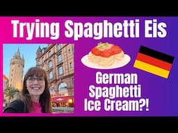 Trying Spaghetti Eis for the First Time - American tries spaghetti ice cream in Frankfrurt