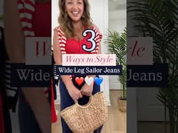 3 Ways to Style Target Wide Leg Jeans for Summer | Red White & Blue Outfits🇺🇸 #summerfashion