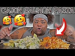 CAJUN SALMON PASTA MUKBANG | SHOULD SINGLE MILLIONAIRES GET MARRIED?