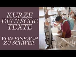 Kurze Deutsche Texte Zum Lesen Und Hören Teil 1 | Deutsche Texte A1-B2 | Einfach DeutscheTexte