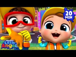 Build, Dig & Play! 🚜🎶  | Fun Sing Along Songs by @LittleAngel Playtime