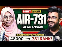 From AIR 48,000 to 731 in NEET 2025 | Falak Ansari's Dropper Success Story | Podcast with Nitesh Sir