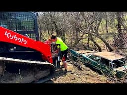 Rescuing A FORGOTTEN 1958 Chrysler New Yorker FROM A RAVINE! SUPER Rare Car In a Ditch & SAVED!!