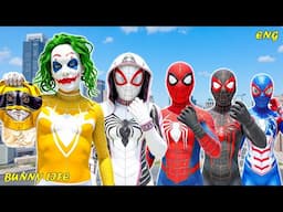 What If 10 SPIDER-MAN in 1 HOUSE ??? || Criminal JOKER impersonates Yellow-spider ( Live Action )
