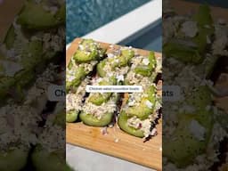 Chicken salad cucumber boats!!!! One of my all time favorite lunches for this time of year☀️🥒