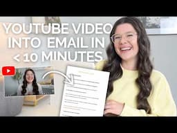 REPURPOSE YOUTUBE VIDEOS INTO EMAILS: Easy Weekly Newsletter From Long Form Video Content