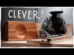 Probably the easiest way to cut a bowl (super simple DIY Jig for circ saw, no router)