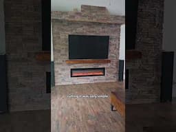 Easy-to-Install Faux Stone Fireplace! #mygenstonediy